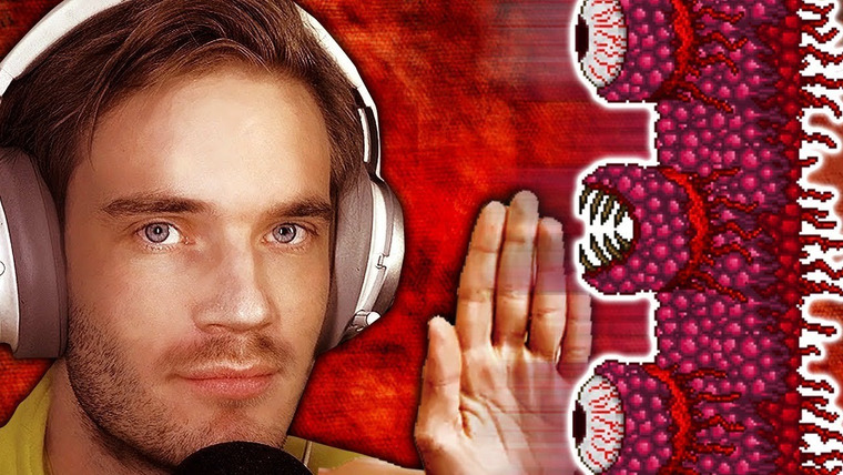 PewDiePie — s10e353 — Terraria — Part 5 — I beat the HARDEST Boss on 1st TRY! world record