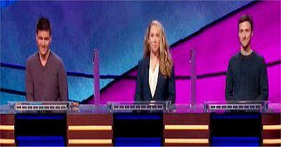 Jeopardy! — s2019e87 — Karen Farrell Vs. David Xia Vs. Lisa Warne-Magro, Show # 8067.