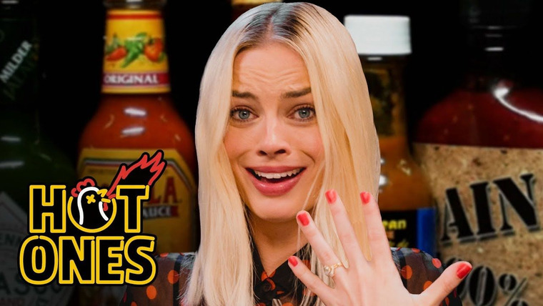 Hot Ones — s11e01 — Margot Robbie Pushes Her Limits While Eating Spicy Wings