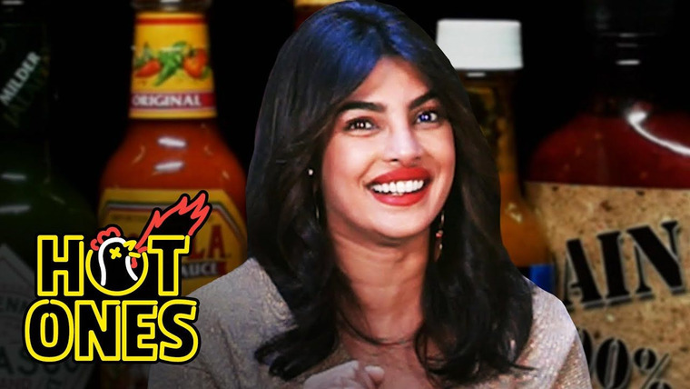 Hot Ones — s14e01 — Priyanka Chopra Jonas Explains the Essence of Hot Sauce While Eating Spicy Wings