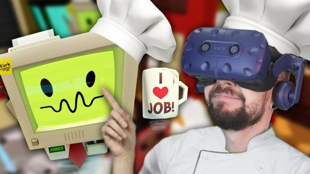 s08e12 — CAN YOU EVEN EAT THIS!? | Job Simulator (HTC Vive Virtual Reality)