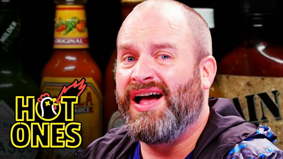 s06e05 — Tom Segura Tears Up While Eating Spicy Wings