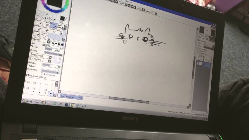 s02e03 — Drawing a sad cat