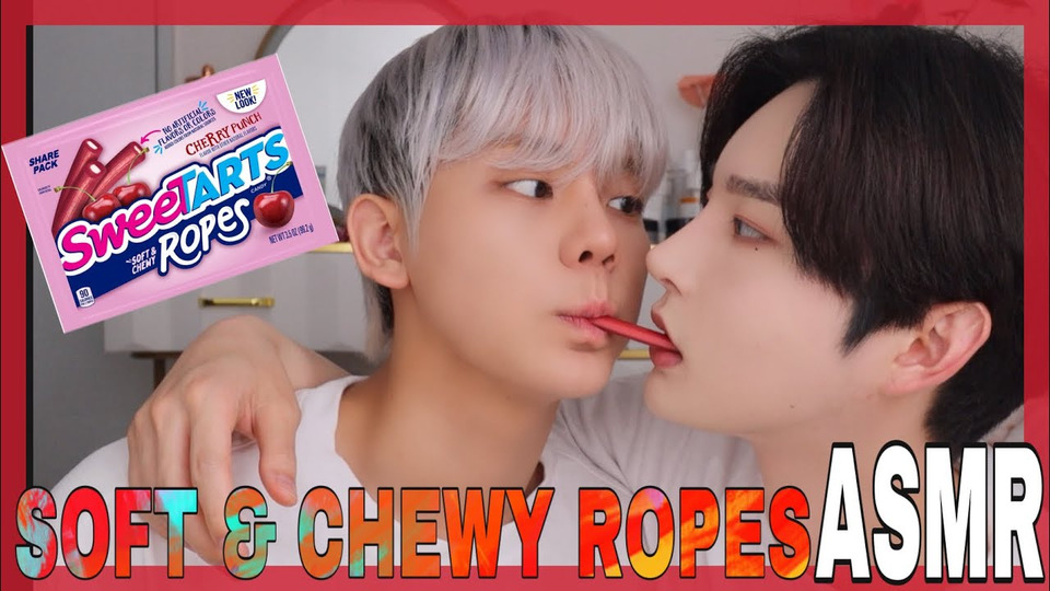 s2021e24 — ASMR Eating Sweet Tarts Candy Ropes, Soft & Chewy Jelly