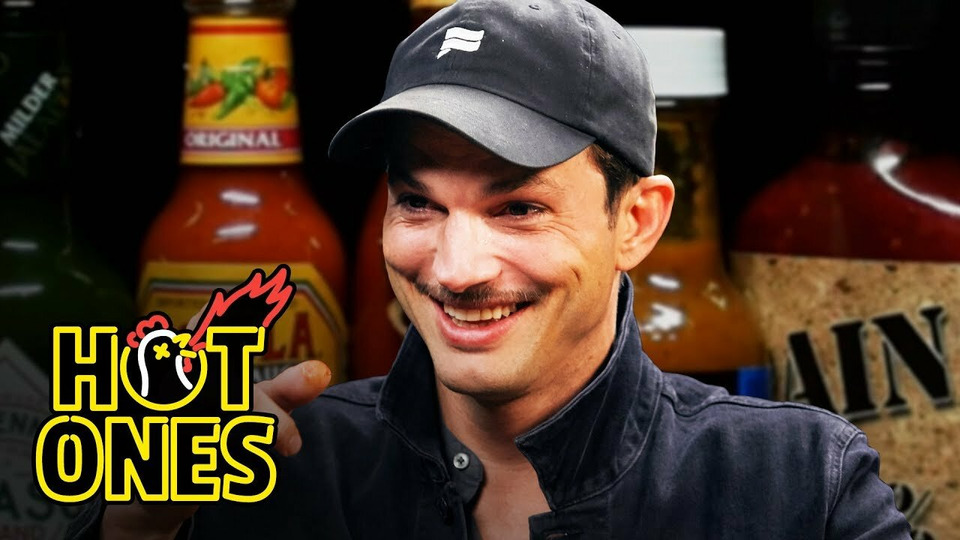 s10e02 — Ashton Kutcher Gets an Endorphin Rush While Eating Spicy Wings