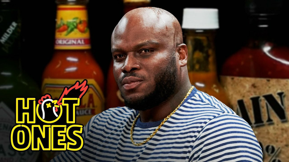 s16e02 — Derrick Lewis Is Not Okay While Eating Spicy Wings