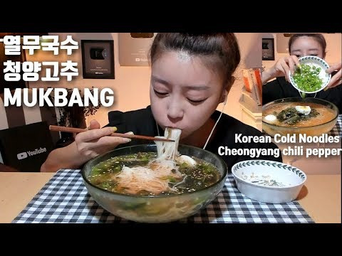s04e119 — [ENG/ESP/JP]재업 시원~한 열무국수 mukbang young radishes cold noodles Cheongyang chili pepper
