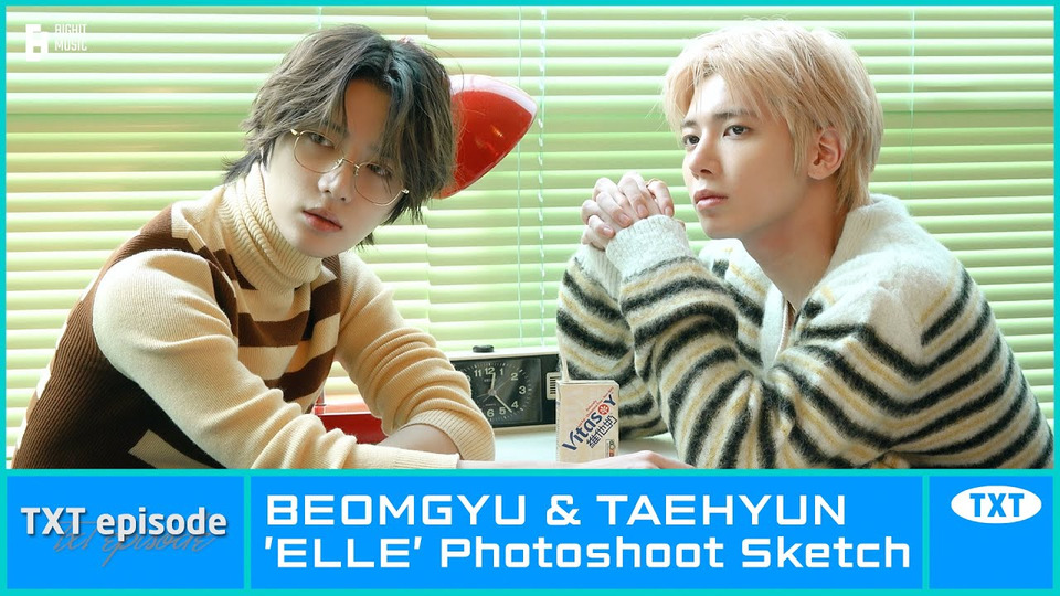 s2023e103 — [EPISODE] Beomgyu & Taehyun 'ELLE' | Photoshoot Sketch