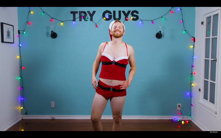 s10e55 — ﻿﻿The Try Guys Try Naughty Christmas Costumes