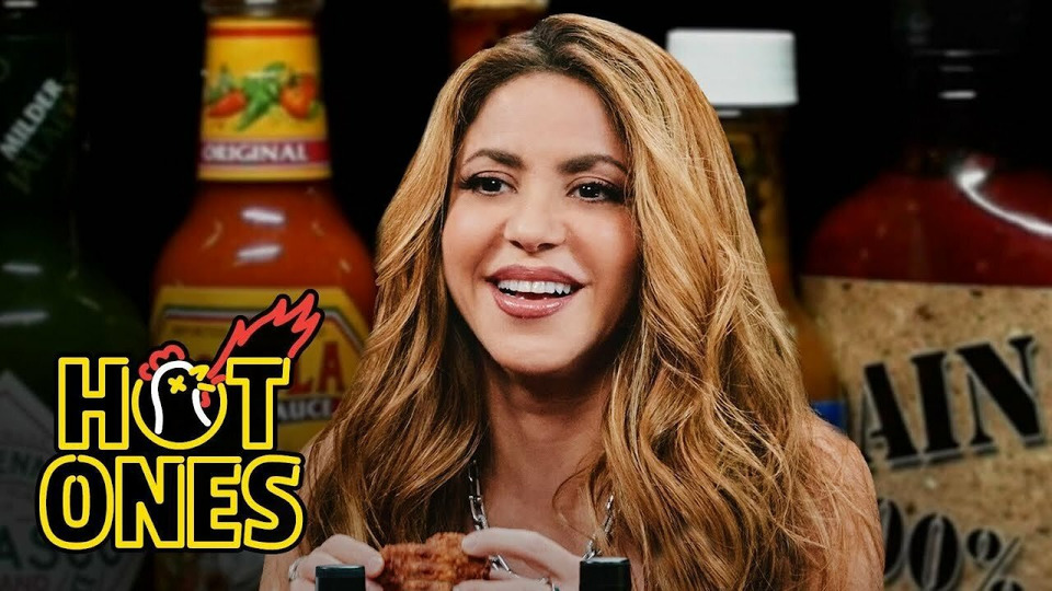 s23e11 — Shakira Howls Like a She-Wolf While Eating Spicy Wings