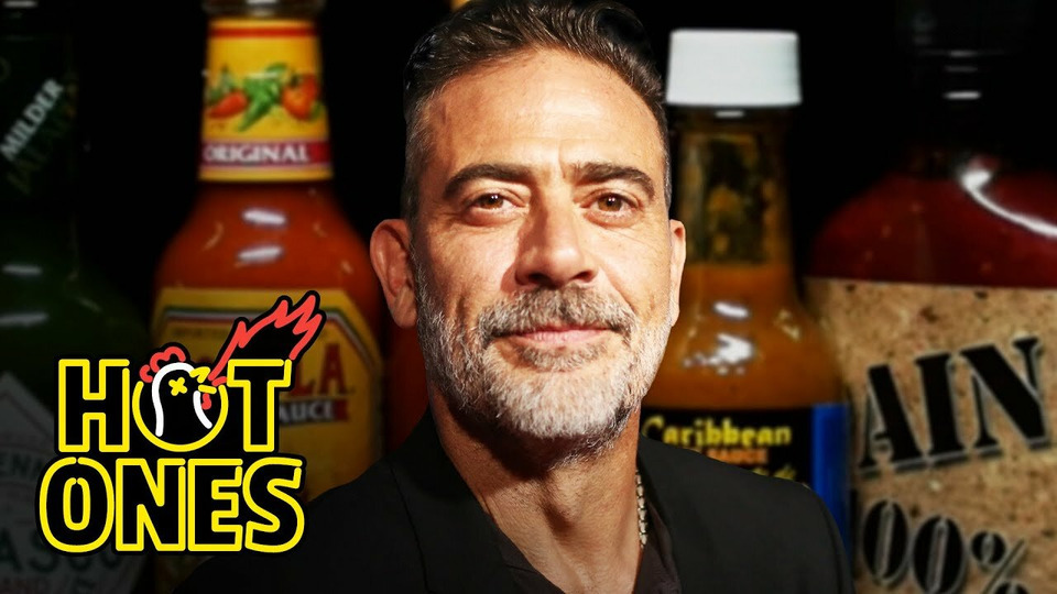 s14e10 — Jeffrey Dean Morgan Can't Feel His Face While Eating Spicy Wings