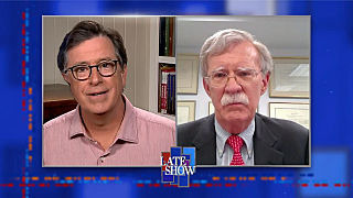 s2020e87 — Stephen Colbert from home, with John Bolton