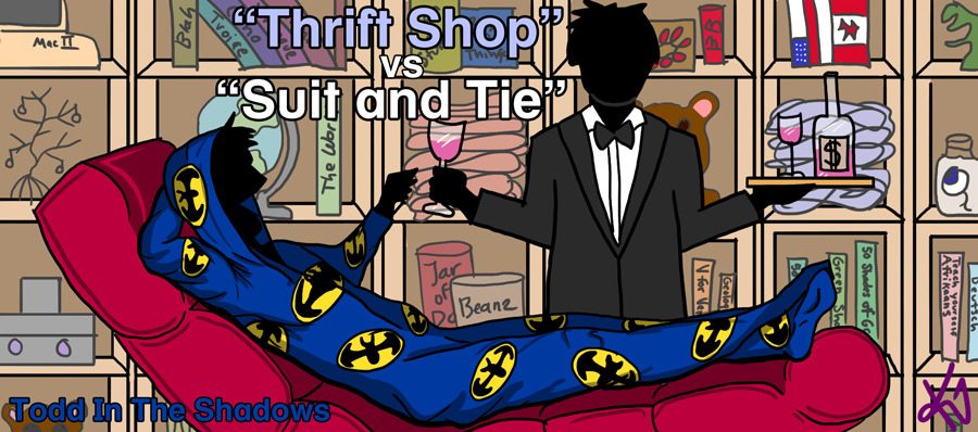 s05e10 — "Thrift Shop" by Macklemore vs. "Suit & Tie" by Justin Timberlake