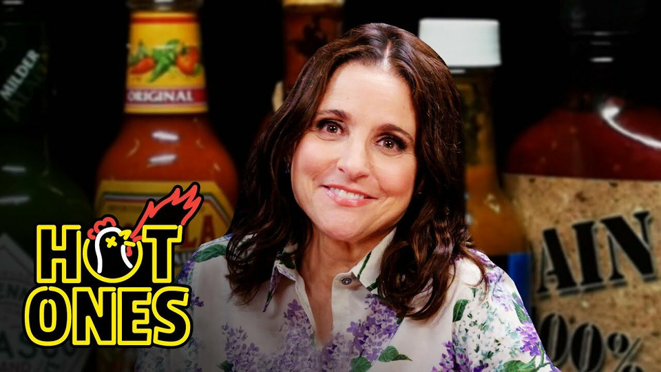 s21e02 — Julia Louis-Dreyfus Fires Her Publicist While Eating Spicy Wings
