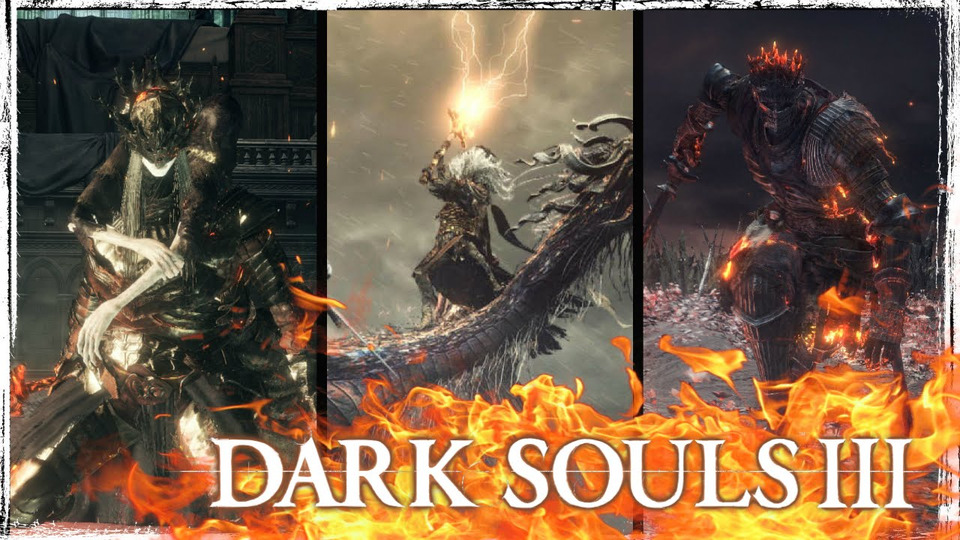 s2016e158 — Dark Souls 3 #23: ФИНАЛ! Три босса: Лотрик и Лориан, Безымянный король, Душа пепла