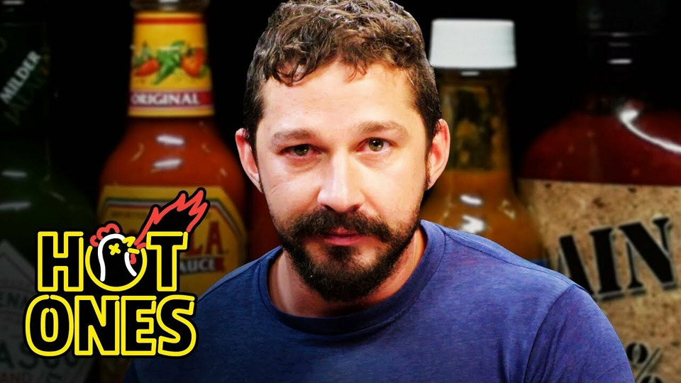 s10e01 — Shia LaBeouf Sheds a Tear While Eating Spicy Wings
