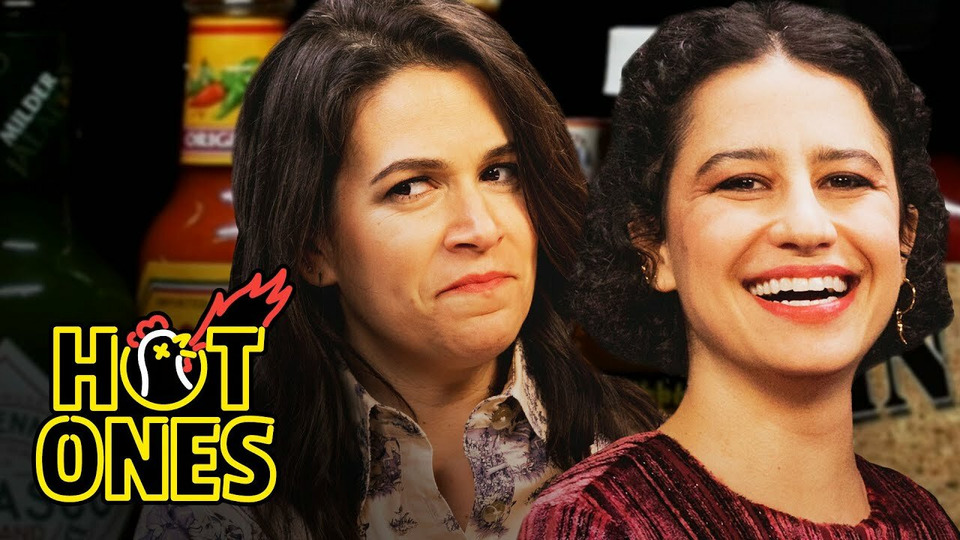 s08e02 — Abbi and Ilana of Broad City Go Numb While Eating Spicy Wings