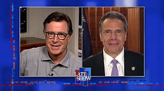 s2020e65 — Stephen Colbert from home, with Andrew Cuomo, Christine and the Queens