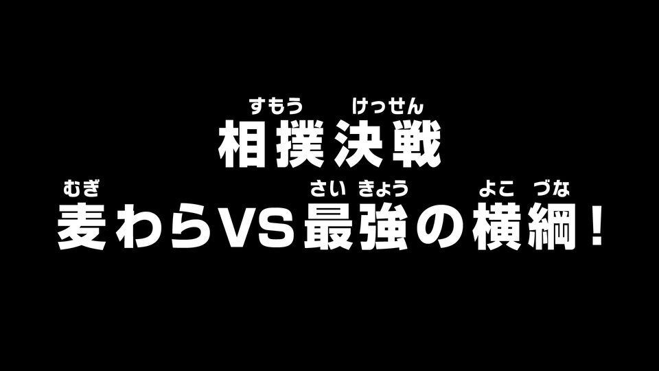 s20e903 — A Climatic Sumo Battle — Straw Hat vs. the Strongest Ever Yokozuna!