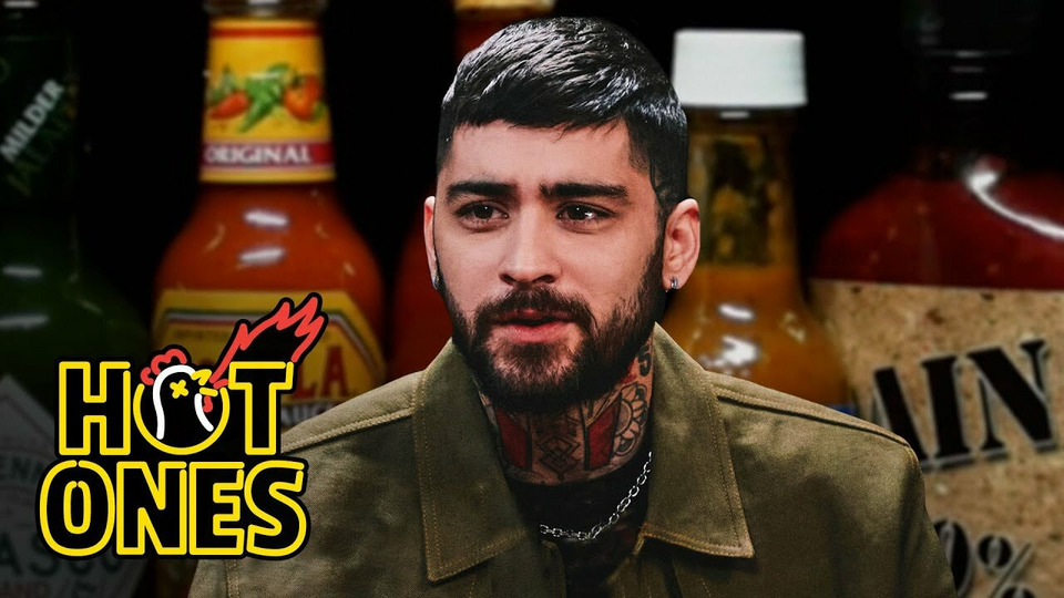 s23e08 — Zayn Malik Lets the Tears Flow While Eating Spicy Wings