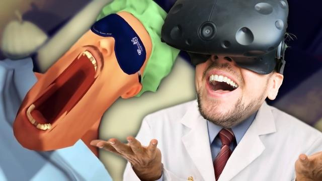 s06e68 — I BROKE HIS JAW | Surgeon Simulator VR #5 (HTC Vive Virtual Reality)