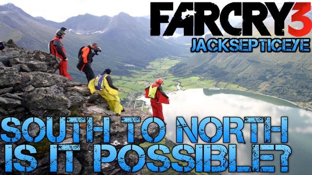 s02e109 — Far Cry 3 - Wingsuit jump from south island to north - Is it possible?