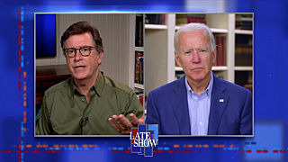 s2020e73 — Stephen Colbert from home, with Joe Biden