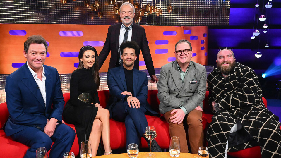 s31e12 — Dominic West, Michelle Keegan, Jacob Anderson, Alan Carr, Teddy Swims