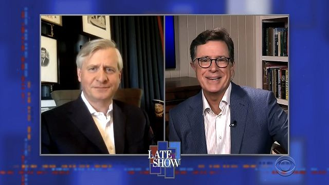 s2020e48 — Stephen Colbert from home, with Jon Favreau, Jon Lovett, Tommy Vietor, Jon Meacham, Dave Matthews