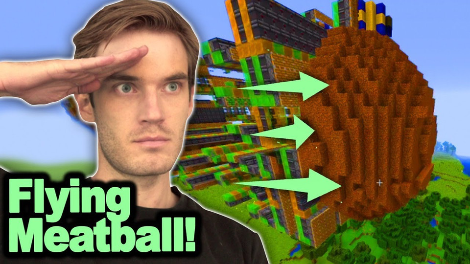 s10e316 — I build a Giant Flying Meatball in Minecraft