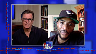s2020e76 — Stephen Colbert from home, with Charlamagne Tha God, Tunde Adebimpe