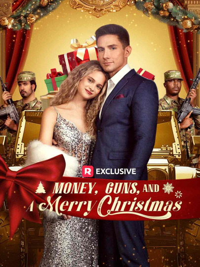 Money Guns and a Merry Christmas marketing material showing promotional imagery