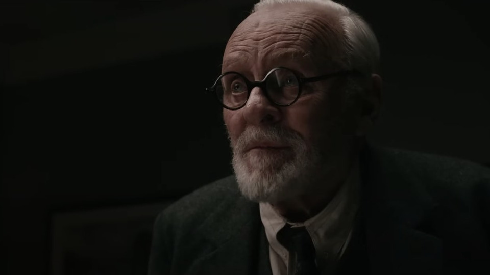 Anthony Hopkins and Matthew Goode argue about the existence of God in the trailer for the movie "Freud's Last Session"