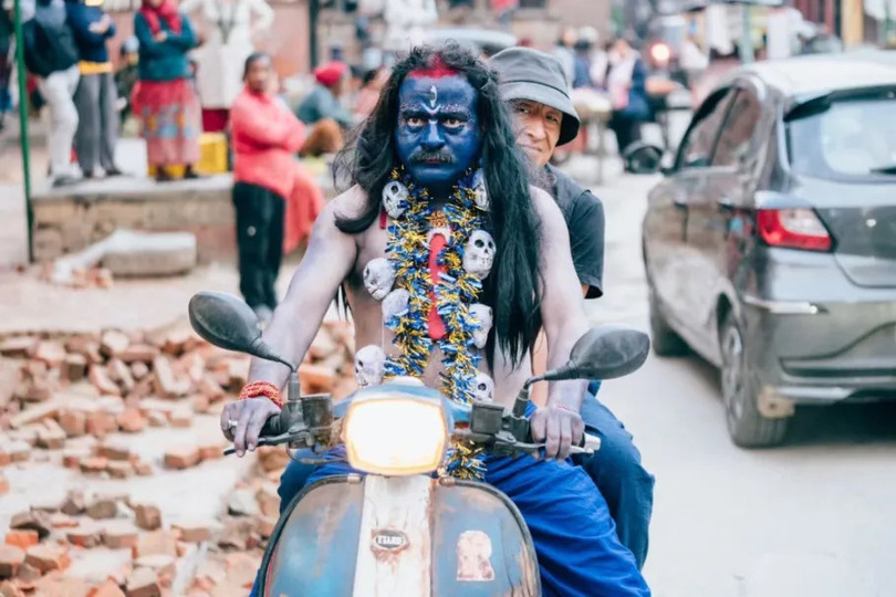 Khyentse Norbu has completed the shooting of "Perfect God" in Kathmandu and revealed the first footage