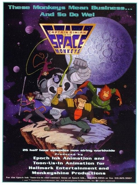 Cartoon Captain Simian & The Space Monkeys