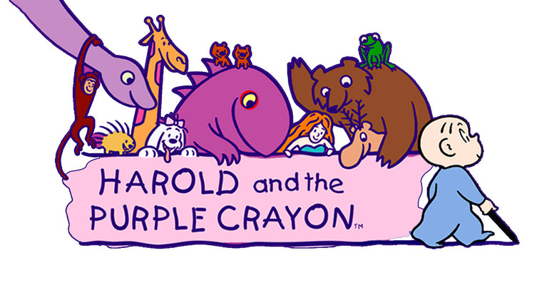 Cartoon Harold and the Purple Crayon